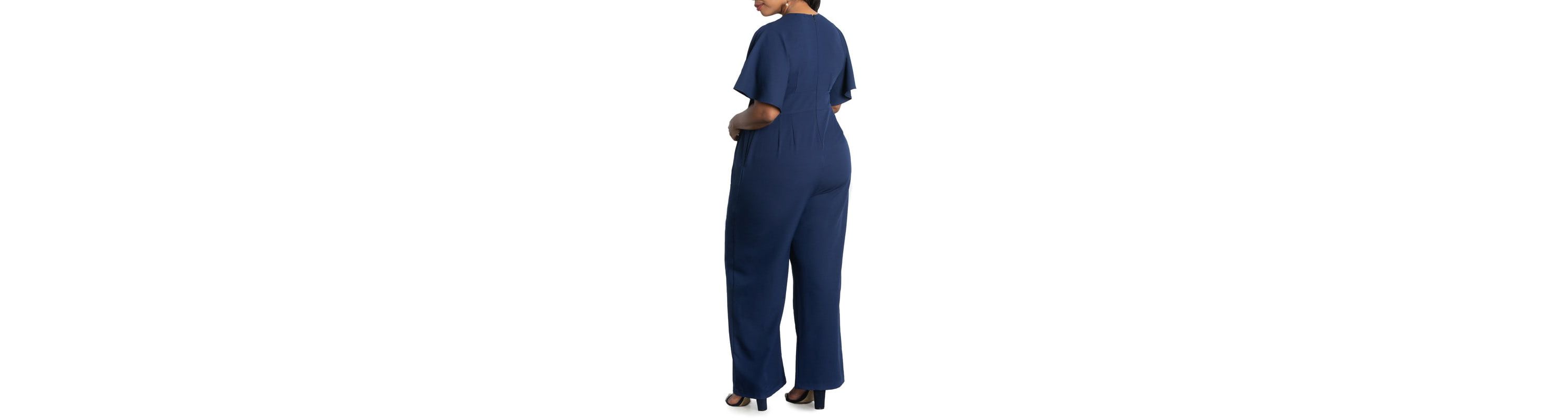 Womens Plus Size Charisma Crepe Jumpsuit