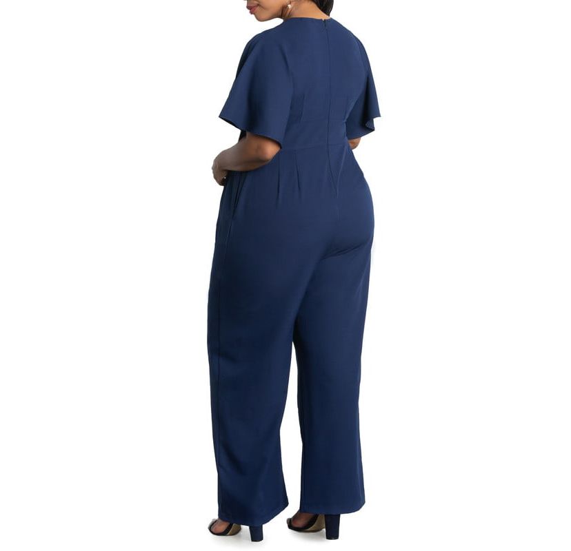 Womens Plus Size Charisma Crepe Jumpsuit