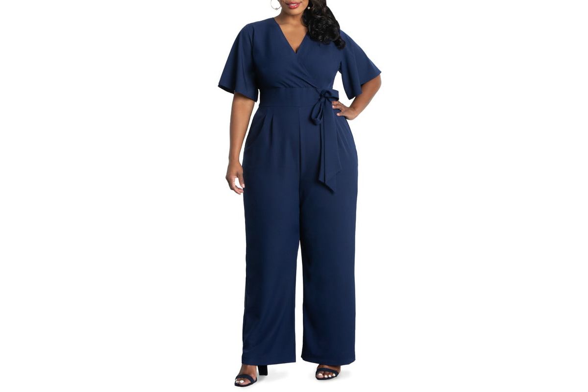 Womens Plus Size Charisma Crepe Jumpsuit