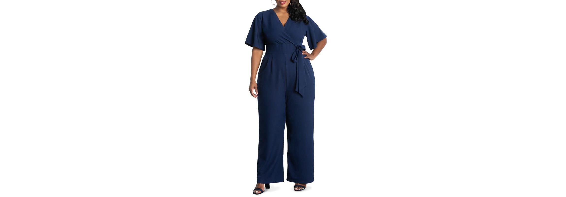 Womens Plus Size Charisma Crepe Jumpsuit
