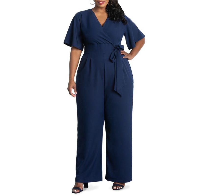 Womens Plus Size Charisma Crepe Jumpsuit