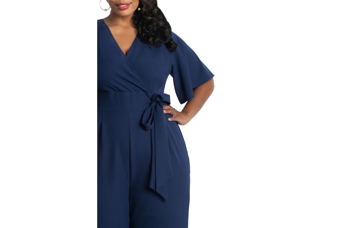 Womens Plus Size Charisma Crepe Jumpsuit