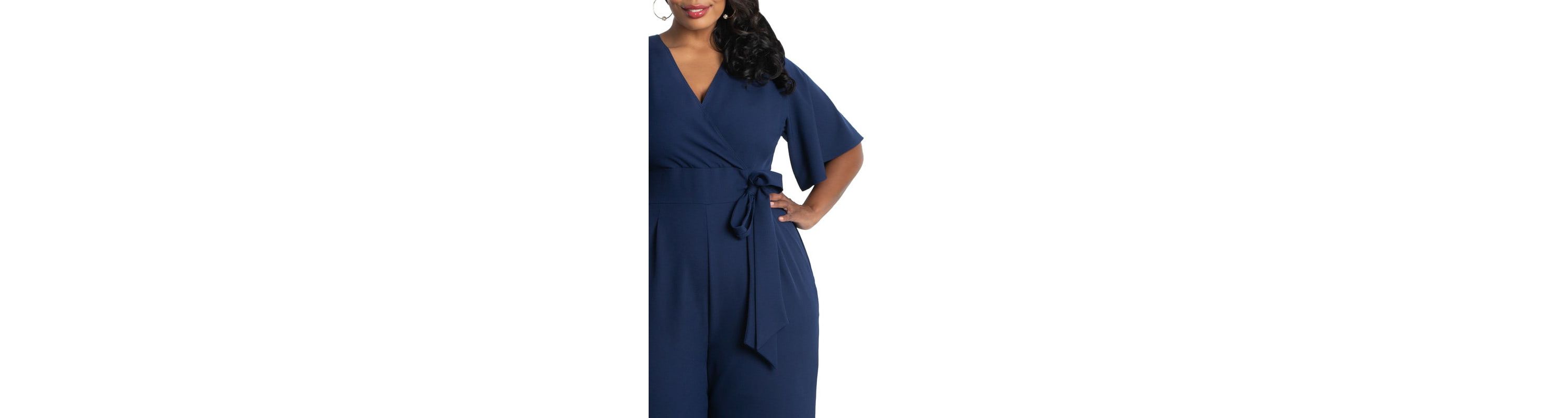 Womens Plus Size Charisma Crepe Jumpsuit
