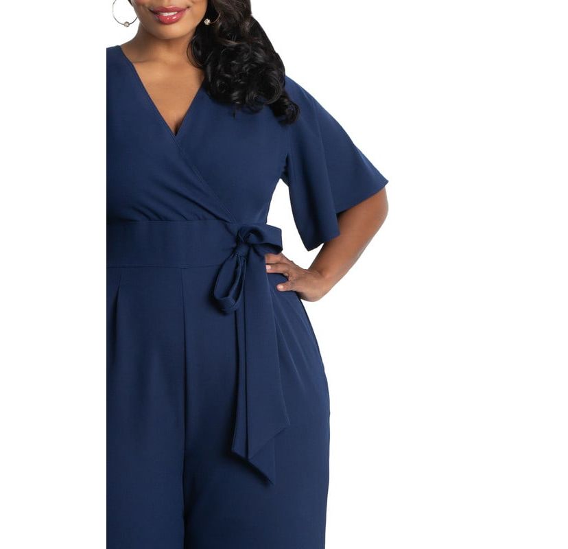 Womens Plus Size Charisma Crepe Jumpsuit