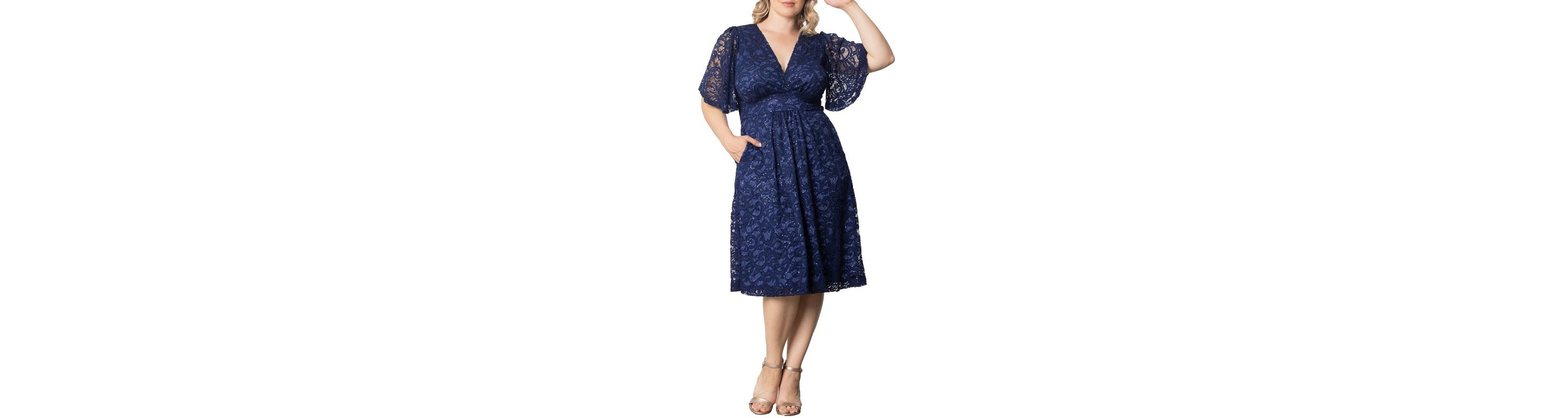 Womens Plus Size Starry Sequin Lace Cocktail Dress