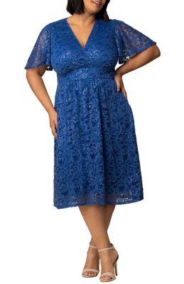 KIYONNA Women's Plus Size Starry Sequined Lace Cocktail Dress, 4X