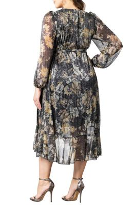 Women's Plus Clara Sparkling Long Sleeve Wrap Dress