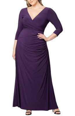 Women's Plus Gala Glam V Neck Evening Gown