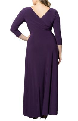 Women's Plus Gala Glam V Neck Evening Gown