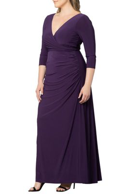 Women's Plus Gala Glam V Neck Evening Gown