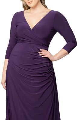 Women's Plus Gala Glam V Neck Evening Gown