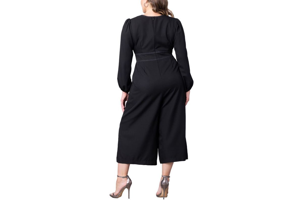 Womens Plus Size Tessa Cropped Wide Leg Jumpsuit