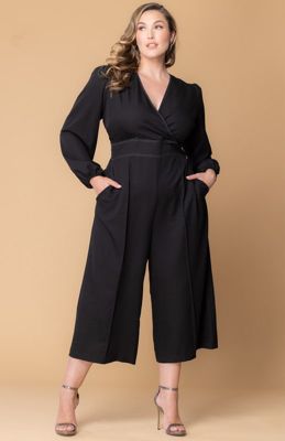 Women's Plus Tessa Cropped Wide Leg Jumpsuit