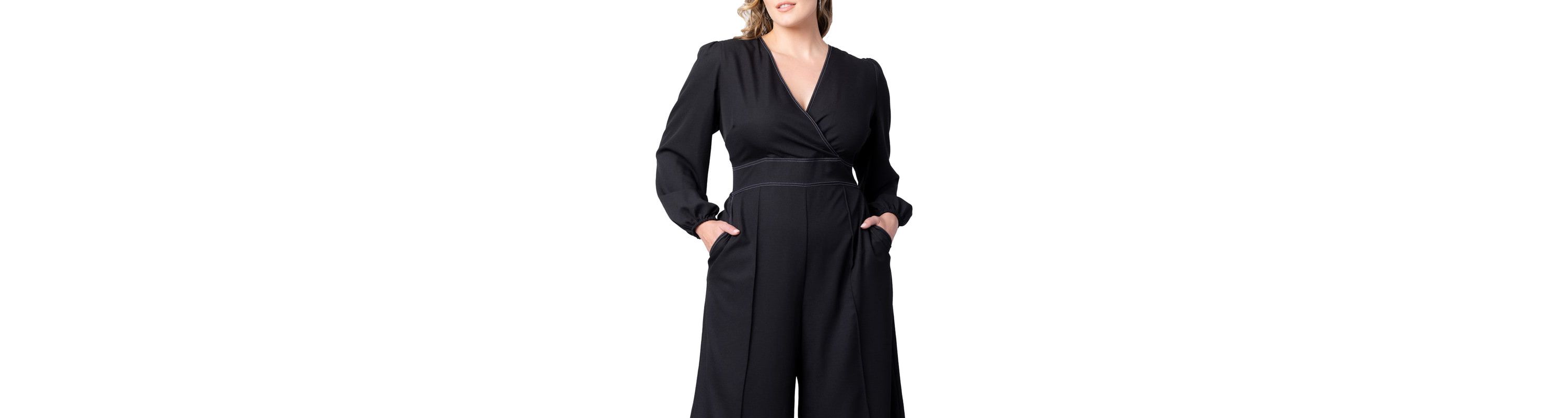 Womens Plus Size Tessa Cropped Wide Leg Jumpsuit