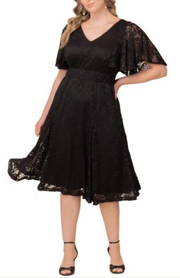 KIYONNA Women's Plus Size Camille Lace Cocktail Dress, 5X