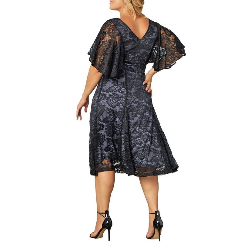 Womens Plus Size Camille Lace Cocktail Dress