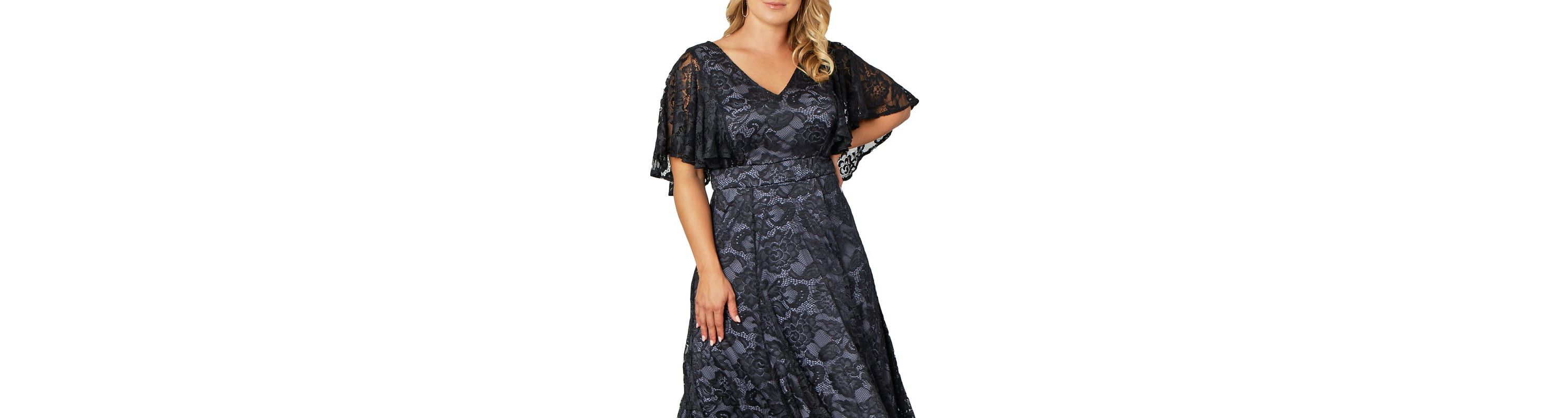 Womens Plus Size Camille Lace Cocktail Dress