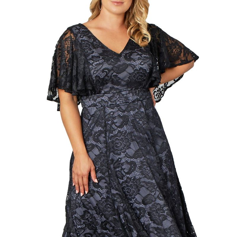 Womens Plus Size Camille Lace Cocktail Dress