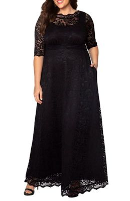 Women's Plus Leona Lace Long Formal Gown