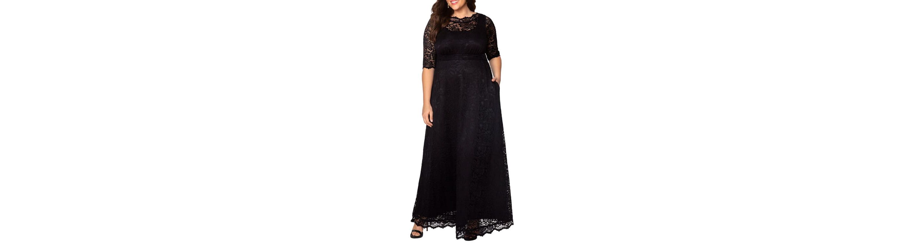 Womens Plus Size Leona Lace Long Formal Gown