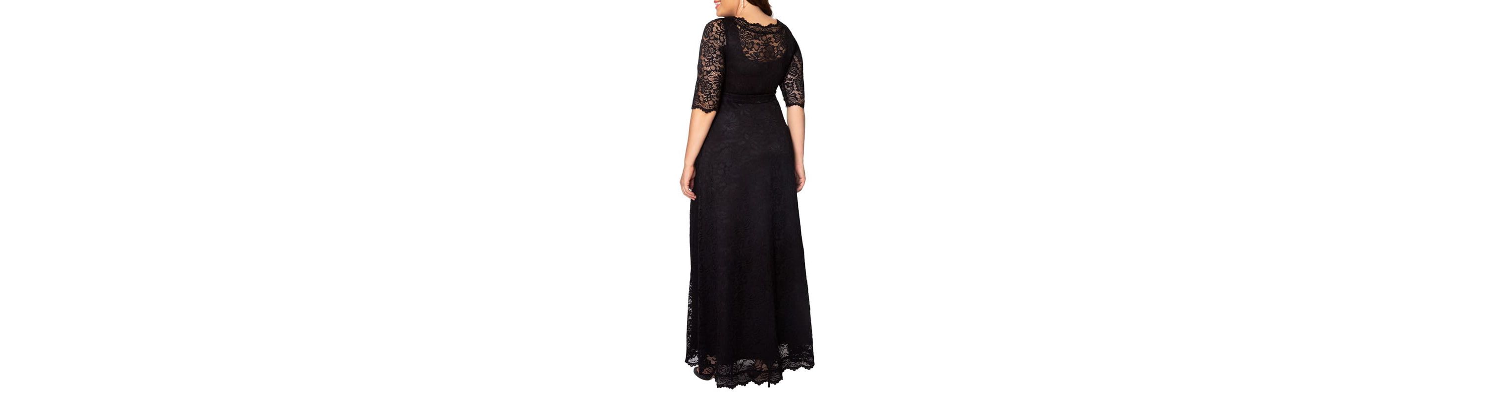 Womens Plus Size Leona Lace Long Formal Gown