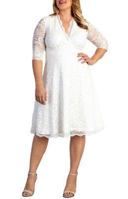 KIYONNA Women's Plus Size Bella Lace A-Line Cocktail Dress