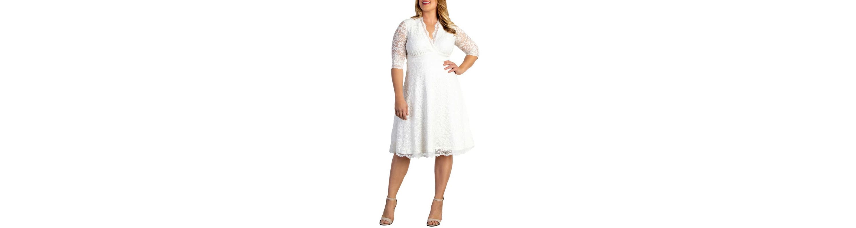 Womens Plus Size Bella Lace A-Line Cocktail Dress