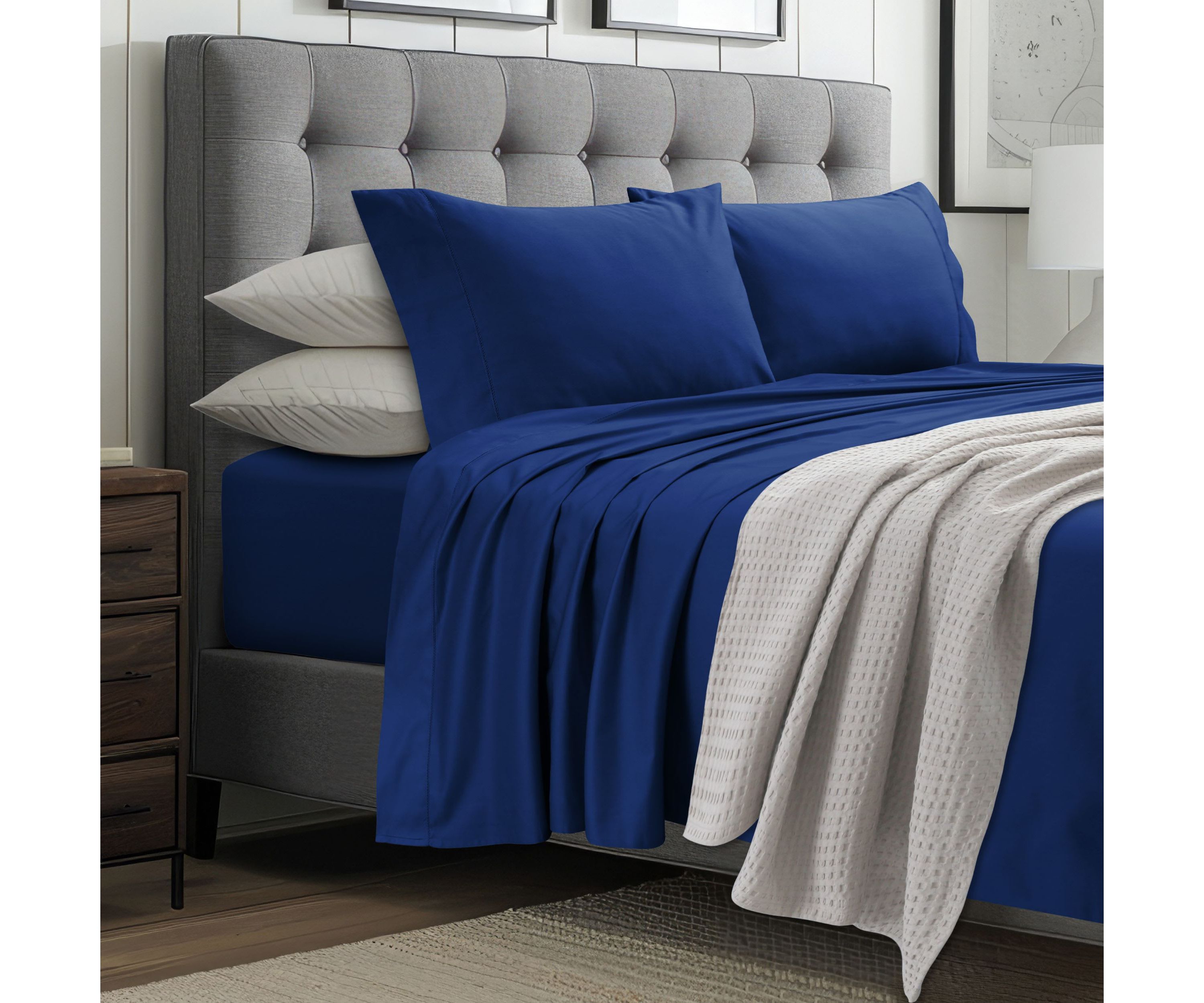 Tribeca Living 1000 Thread Count Egyptian Cotton Sateen Pillowcase Set