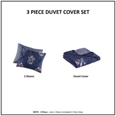 Marfa 3 Piece Pintuck Duvet Cover Set