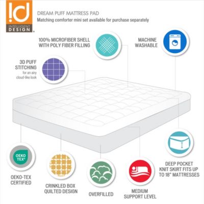 Dream Puff Overfilled Down Alternative Mattress Pad