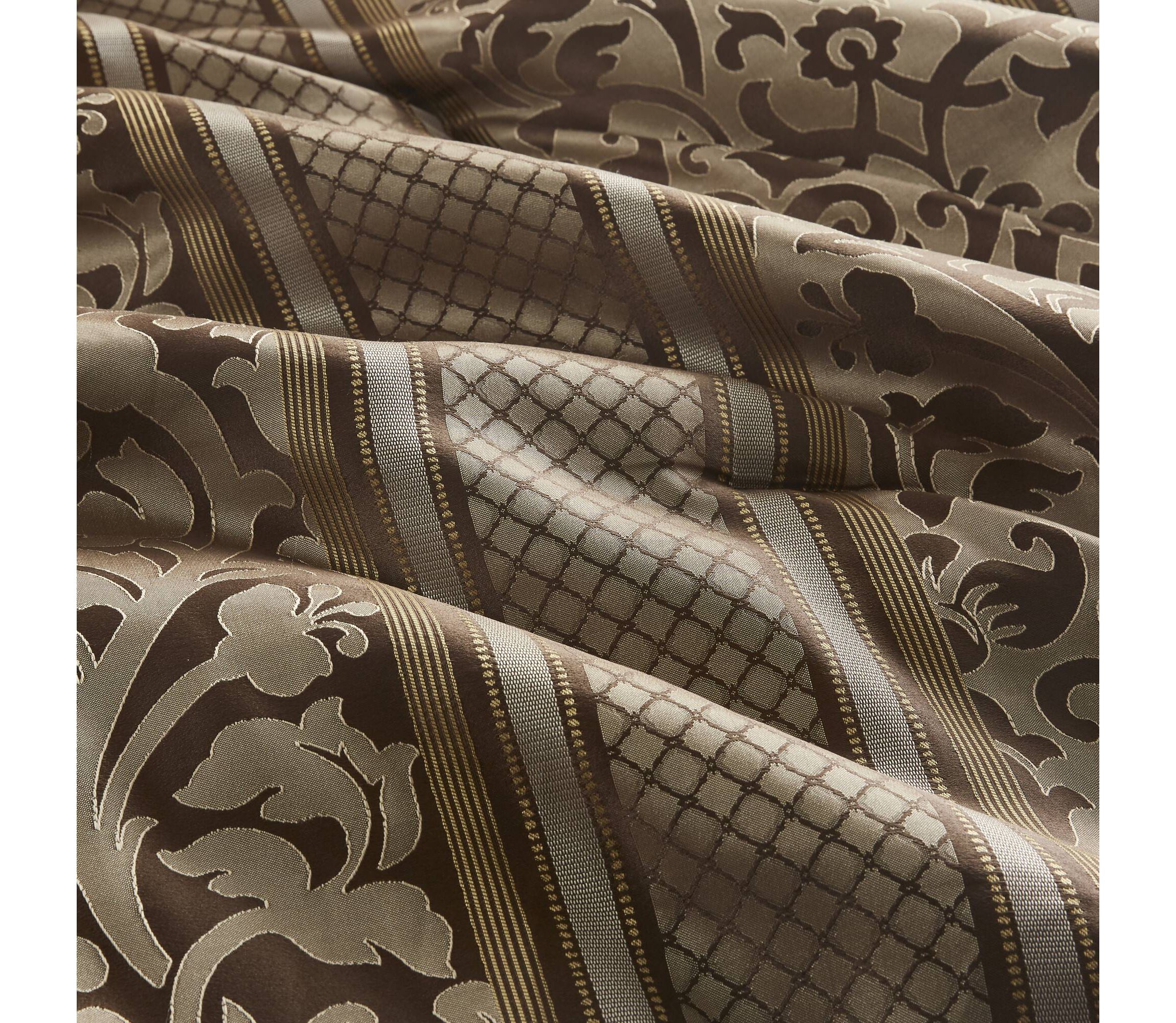 Bella 6 Piece Jacquard Comforter Set with Throw Pillows