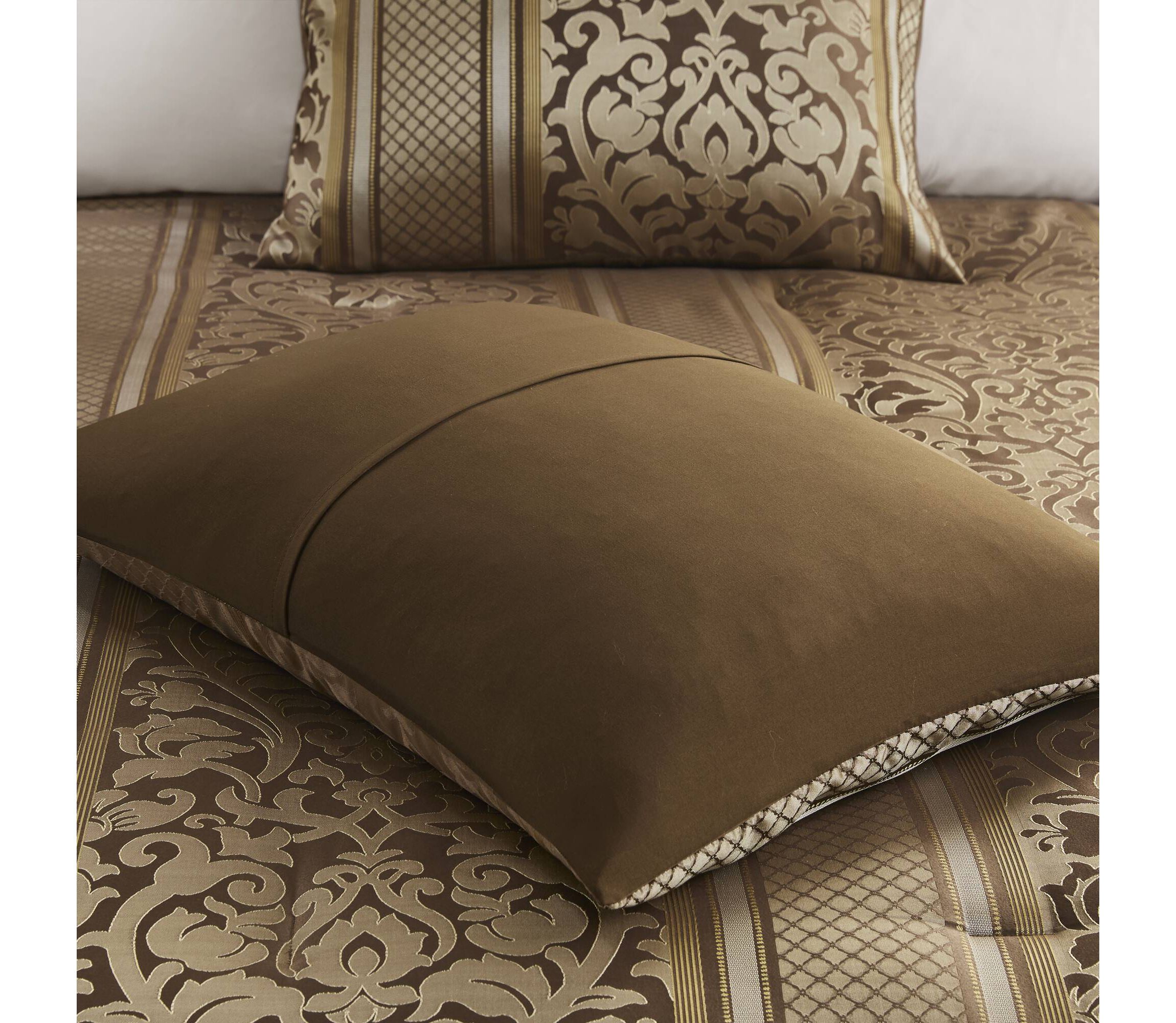 Bella 6 Piece Jacquard Comforter Set with Throw Pillows