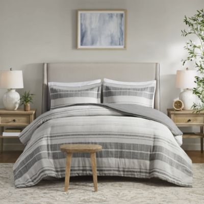 Rhodes 3 Piece Stripe Duvet Cover Set