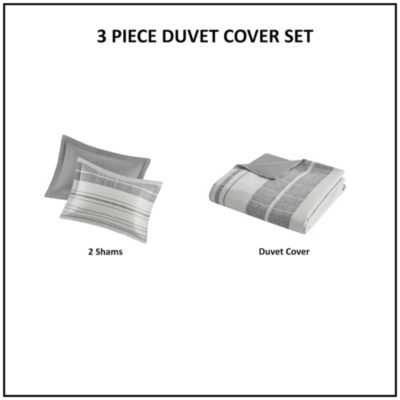 Rhodes 3 Piece Stripe Duvet Cover Set