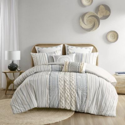 Imani Cotton Printed Comforter Set with Chenille