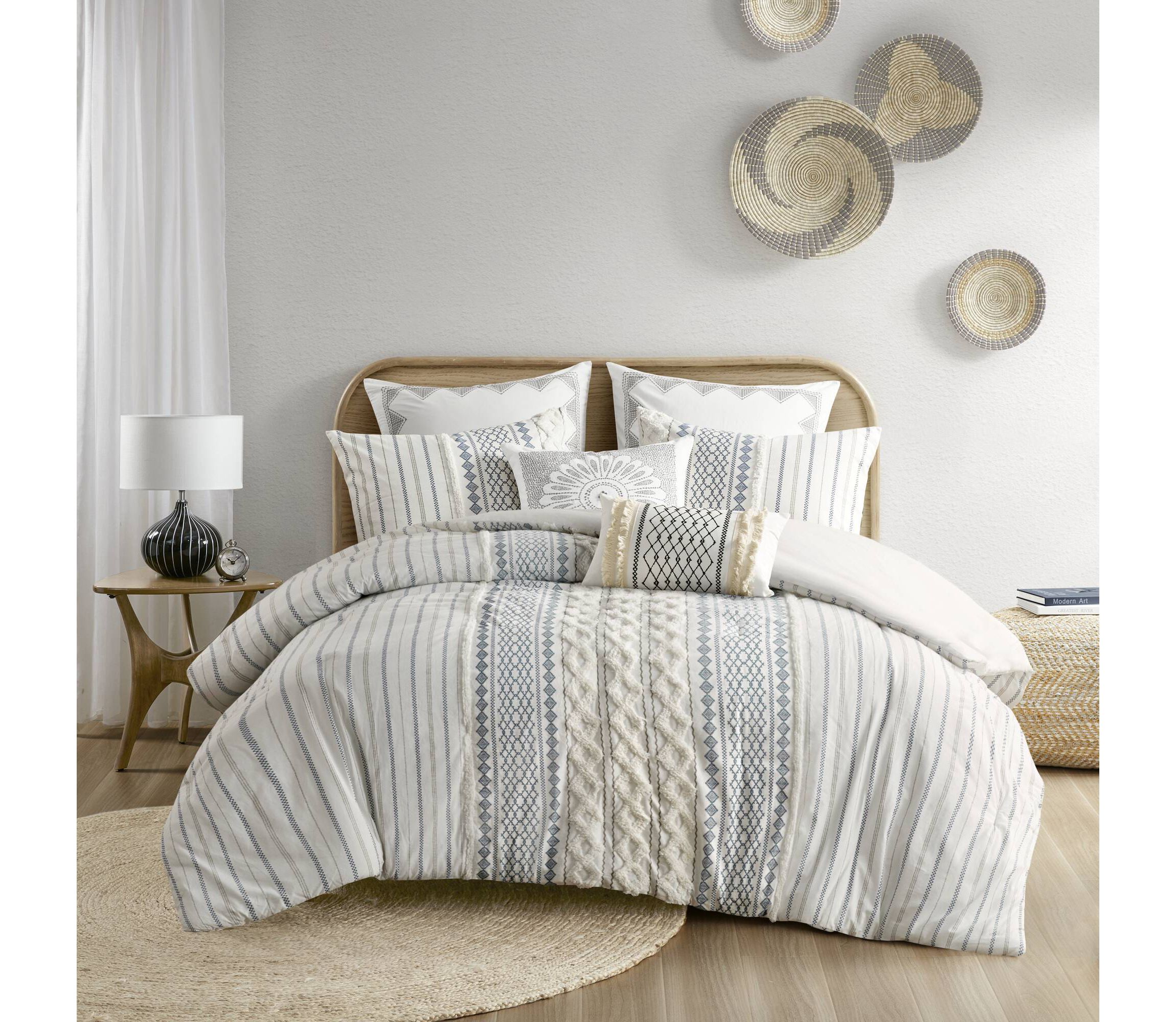 Imani Cotton Printed Comforter Set with Chenille
