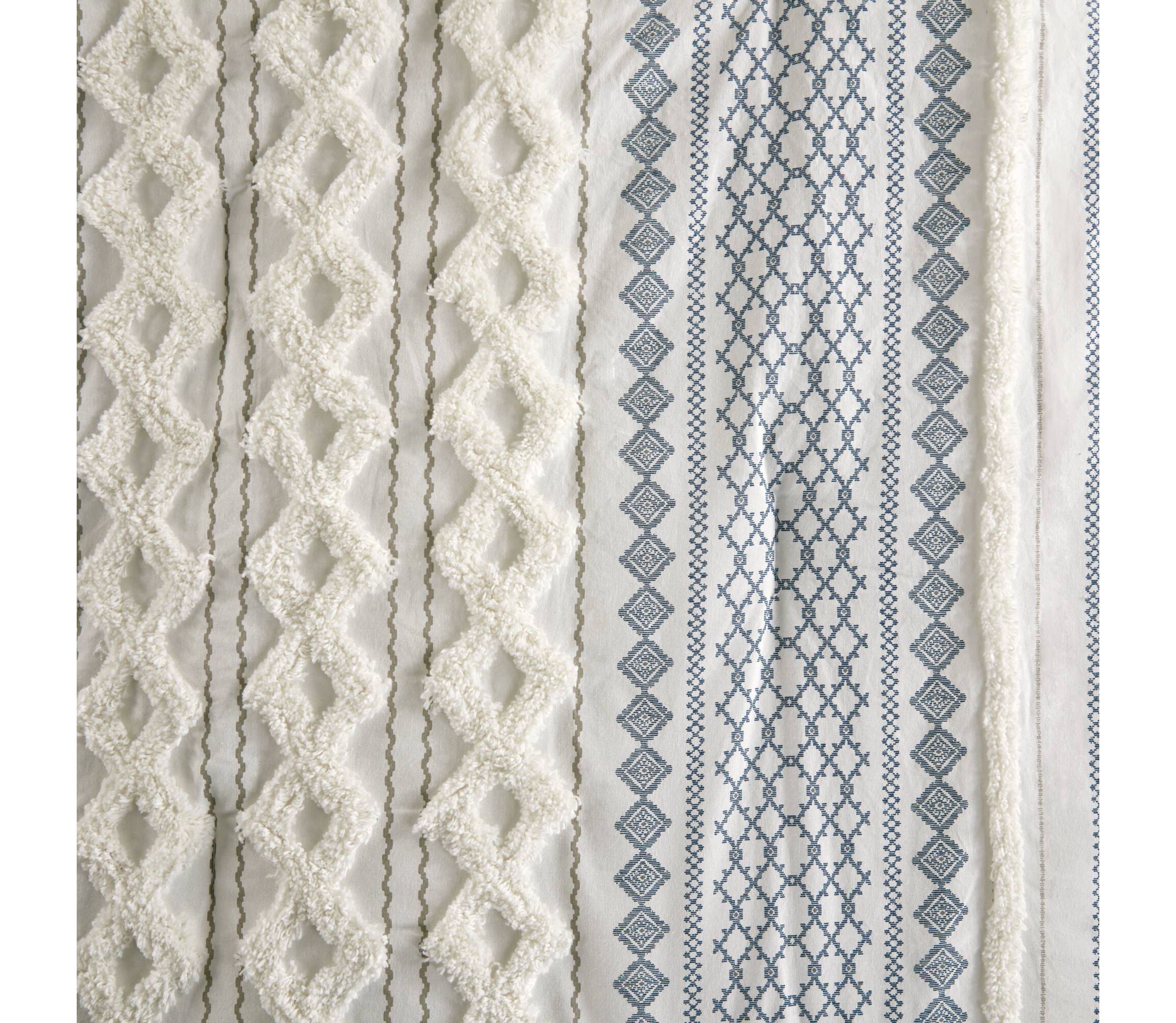 Imani Cotton Printed Comforter Set with Chenille