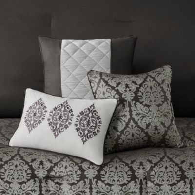 Lily 6 Piece Jacquard Comforter Set with Throw Pillows