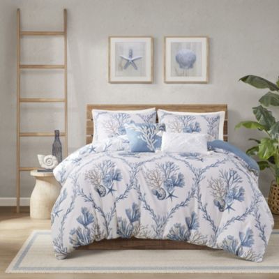 Pismo Beach 5 Piece Cotton Duvet Cover Set with Throw Pillows