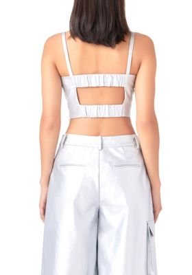 Faux Leather Crop Top