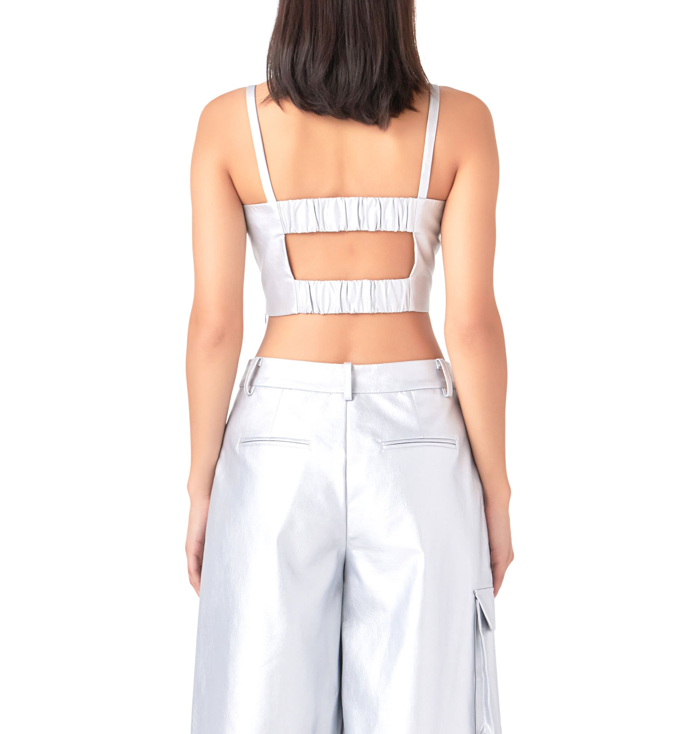 Faux Leather Crop Top