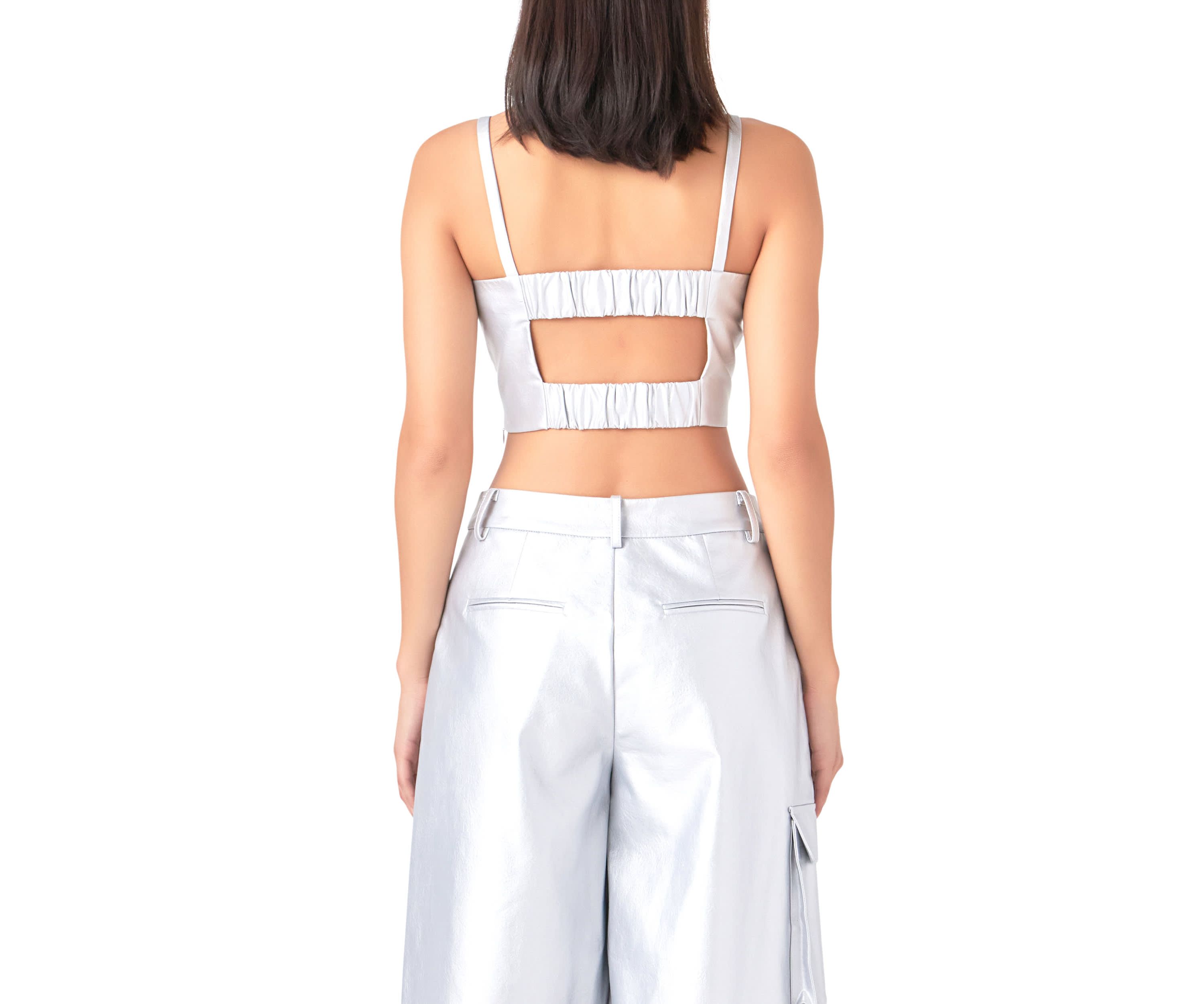 Faux Leather Crop Top