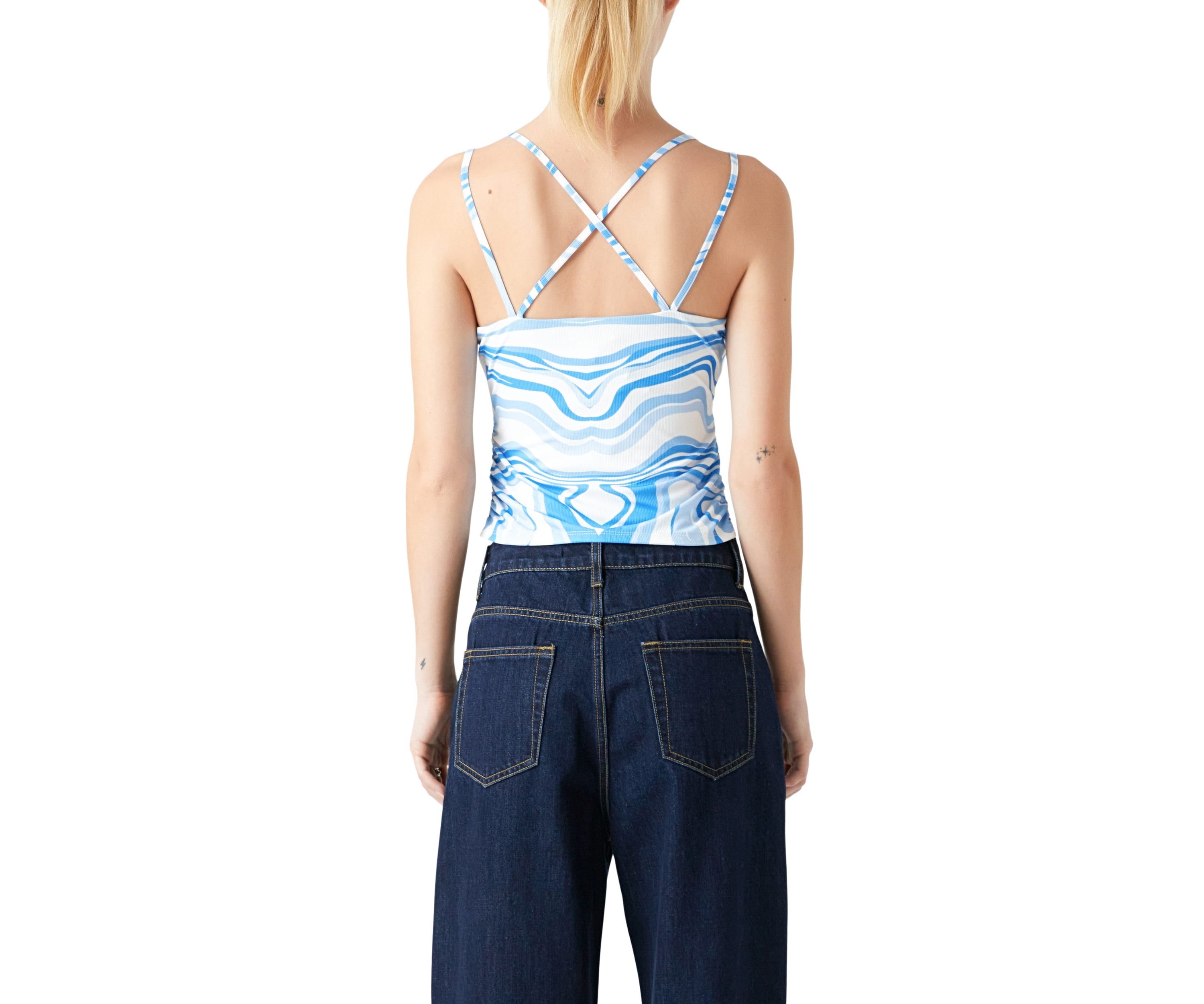 Marble Print Knit Top