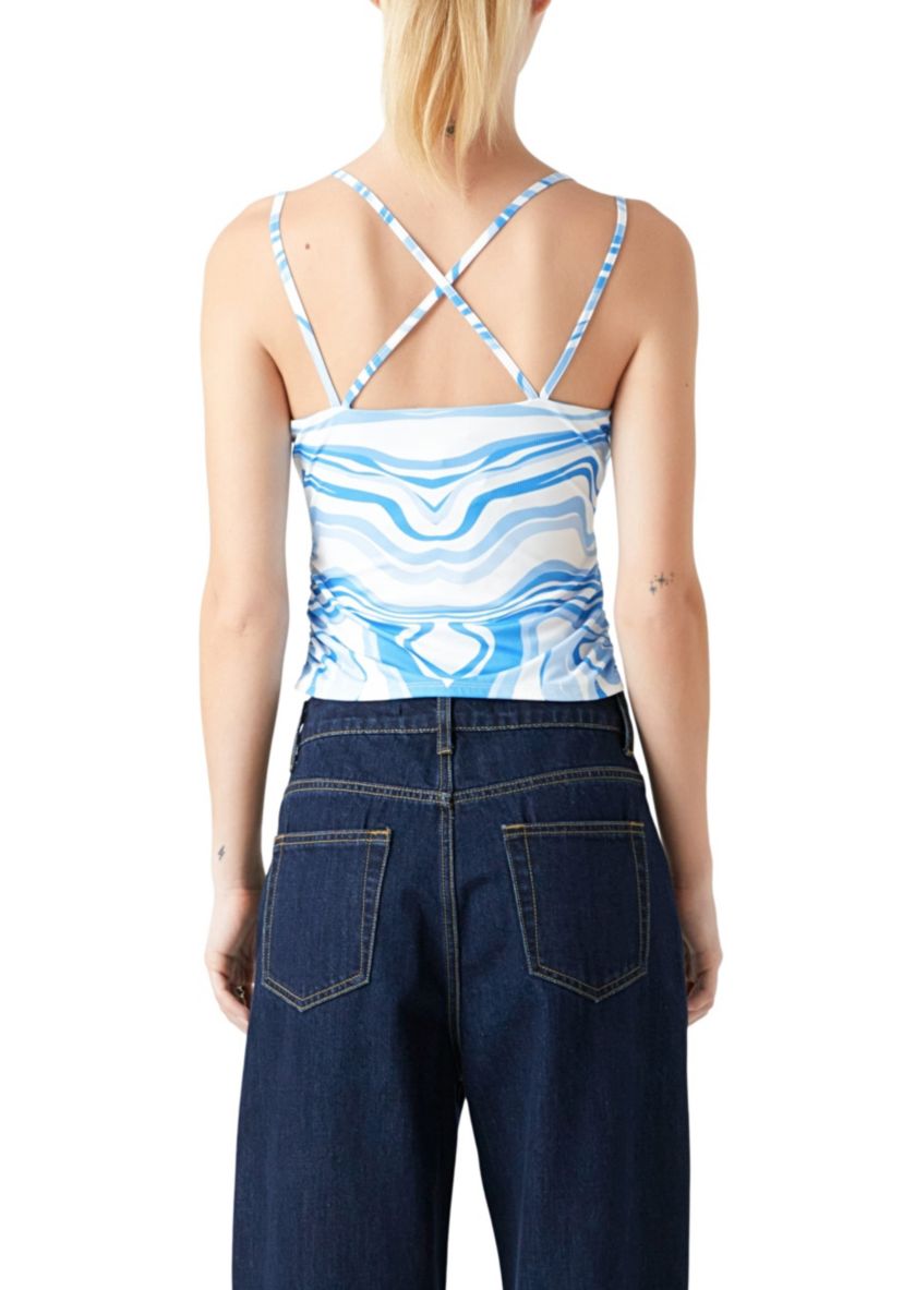 Marble Print Knit Top