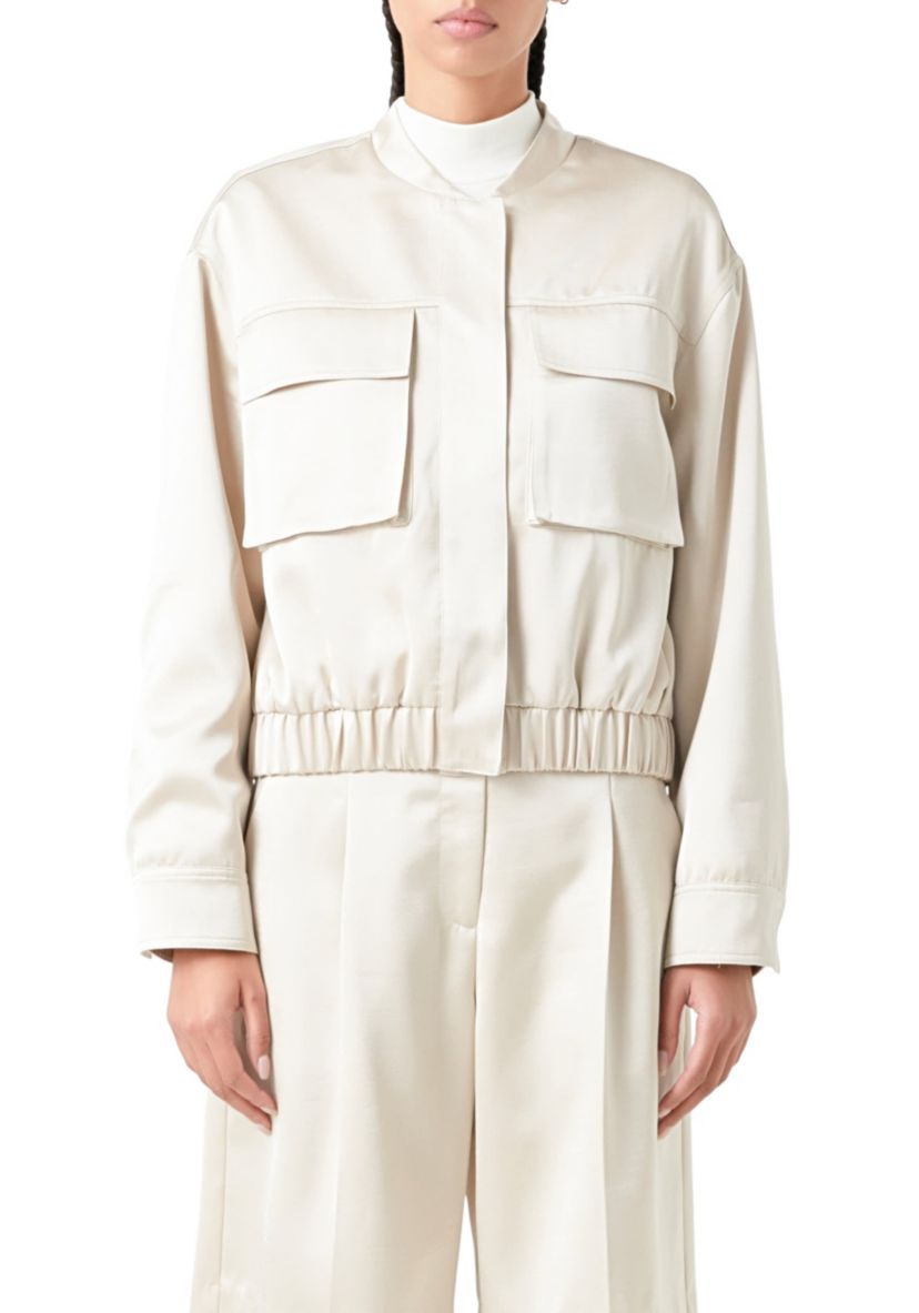 Pocket Satin Jacket
