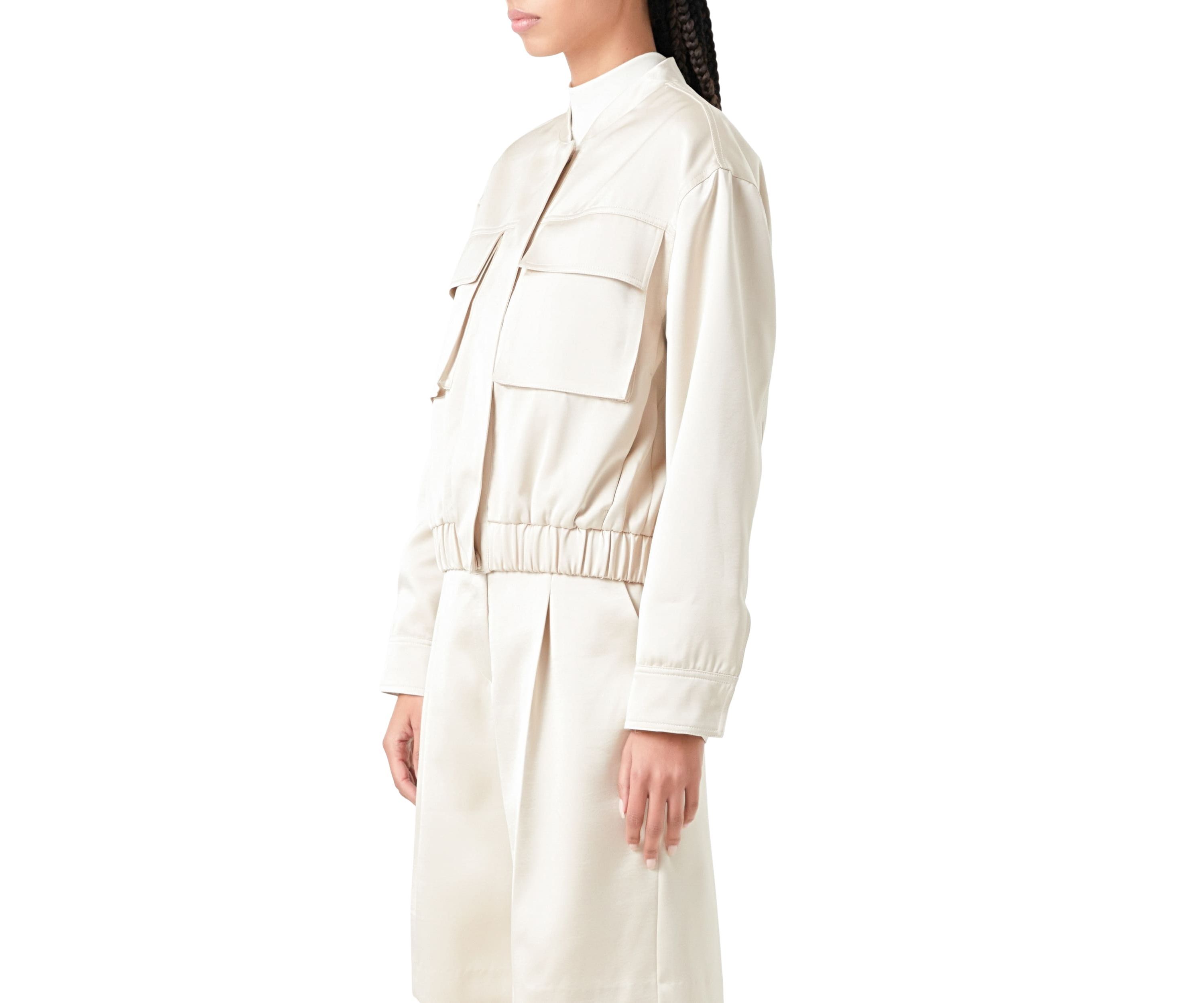Pocket Satin Jacket