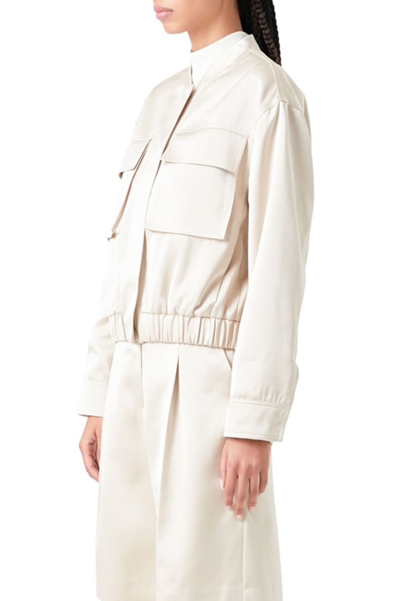 Pocket Satin Jacket