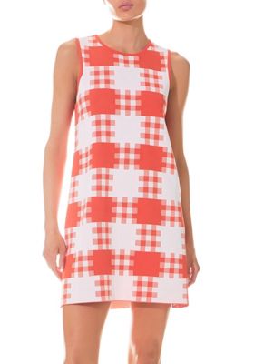 Gingham Check Knitted Shift Dress