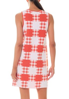 Gingham Check Knitted Shift Dress