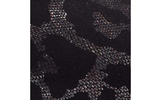Black/Bronze Leopard Suede